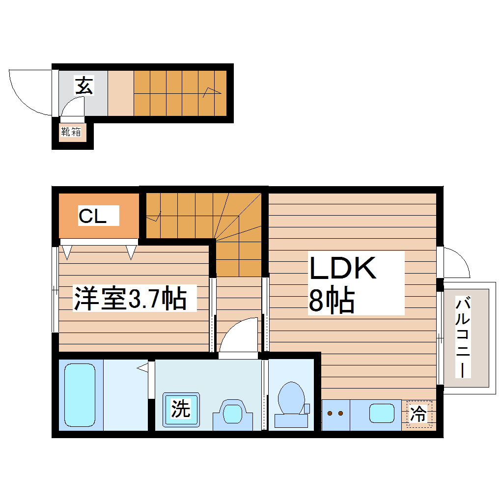宮城県仙台市若林区河原町１ 河原町駅 1LDK アパート 賃貸物件詳細