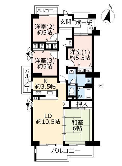 ＵＲルミナス箕面の森三番街 5階 4LDK 賃貸物件詳細