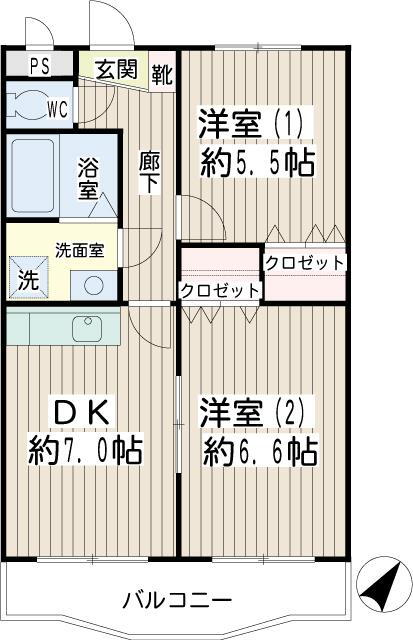 神奈川県横浜市鶴見区平安町１ 鶴見市場駅 2DK マンション 賃貸物件詳細