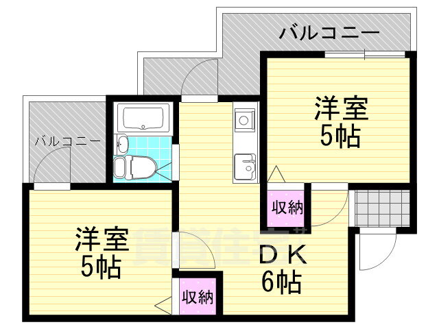 大阪府大東市三箇１ 住道駅 2DK マンション 賃貸物件詳細