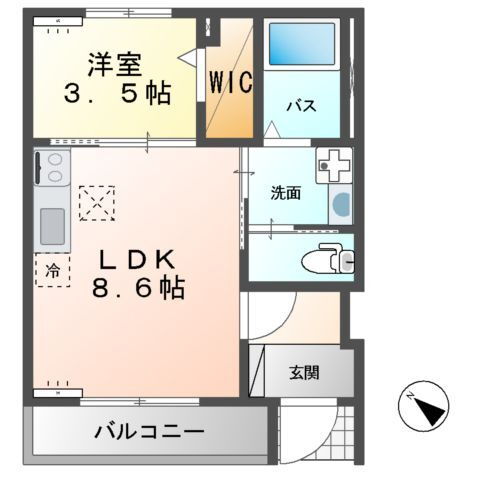 茨城県つくば市下広岡 荒川沖駅 1LDK アパート 賃貸物件詳細