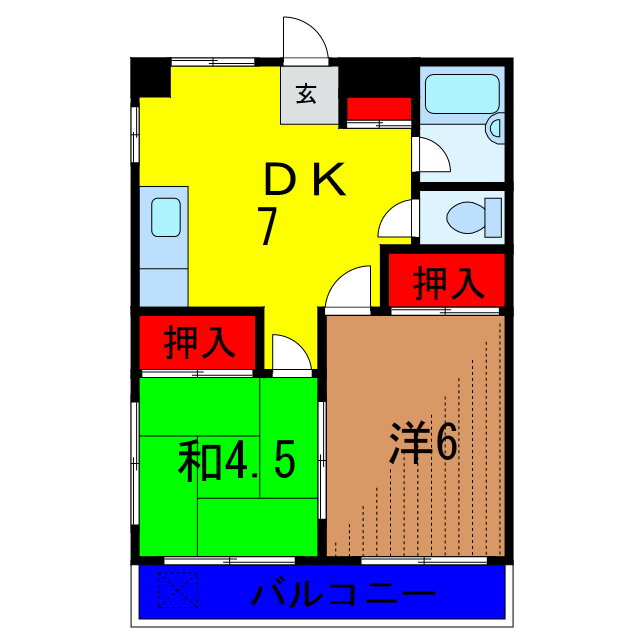 杉浦ビル 3階 2DK 賃貸物件詳細