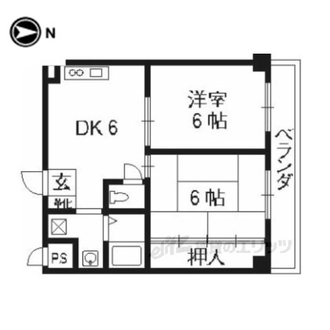 京都府京都市右京区梅津西浦町 西院駅 2DK マンション 賃貸物件詳細