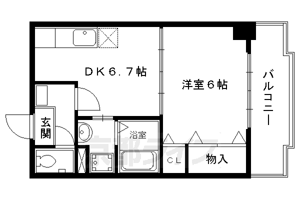 京都府京都市下京区西七条東御前田町 丹波口駅 1DK マンション 賃貸物件詳細