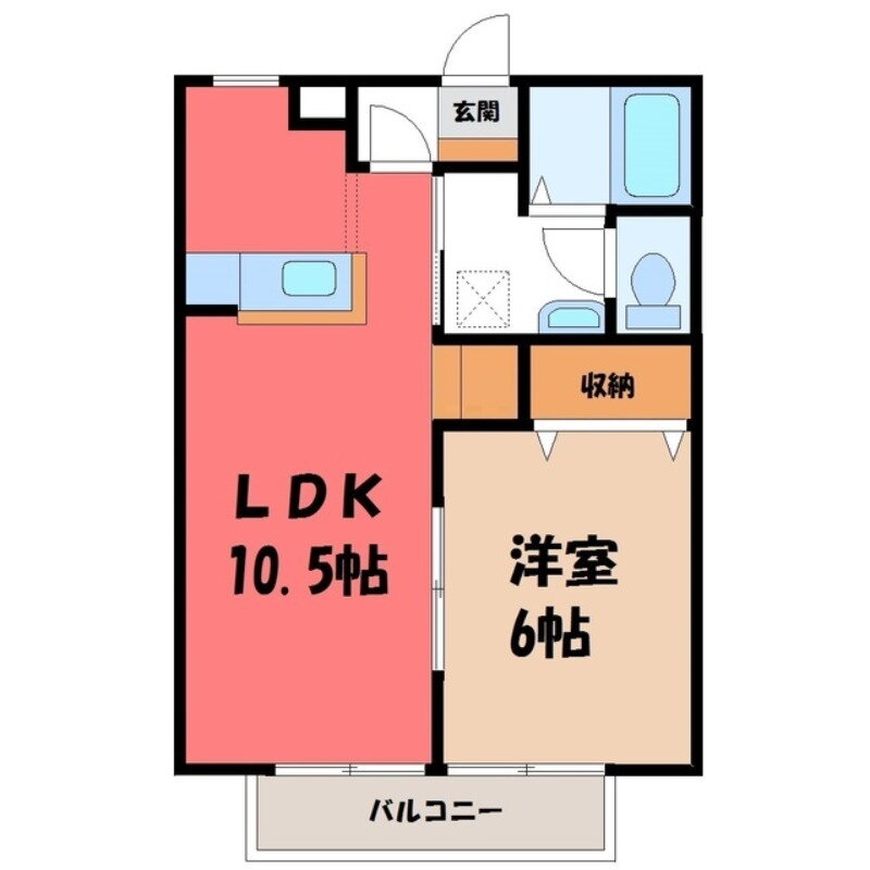 茨城県古河市磯部 古河駅 1LDK アパート 賃貸物件詳細