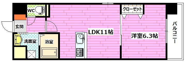 広島県安芸郡府中町青崎南 向洋駅 1LDK マンション 賃貸物件詳細