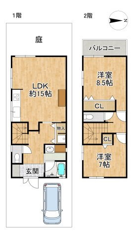 京都府京都市北区平野桜木町 北野白梅町駅 2LDK 一戸建て 賃貸物件詳細