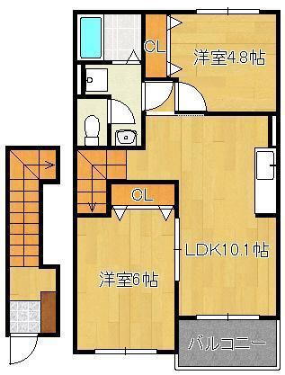 福岡県直方市大字感田 木屋瀬駅 2LDK アパート 賃貸物件詳細