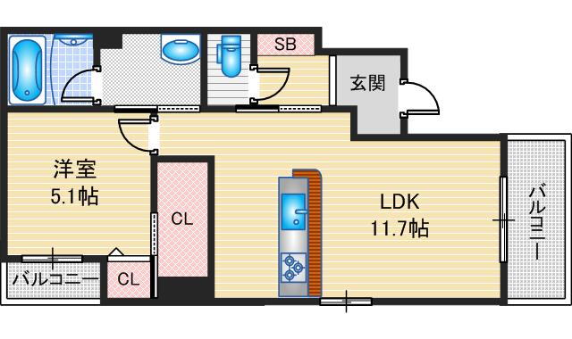 大阪府茨木市春日２ 茨木駅 1LDK マンション 賃貸物件詳細
