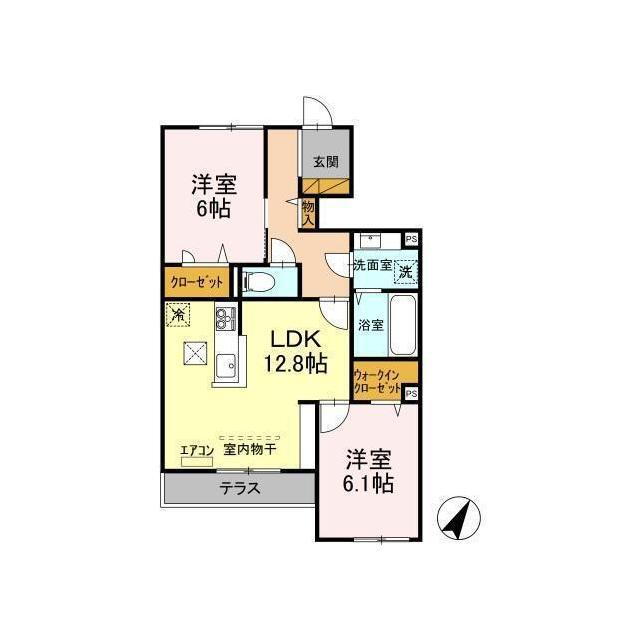 茨城県つくば市さくらの森 つくば駅 2LDK アパート 賃貸物件詳細