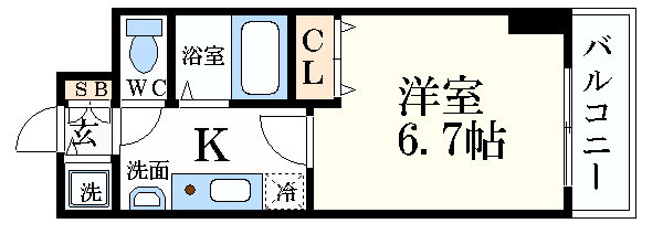 スワンズ神戸三宮イースト 5階 1K 賃貸物件詳細