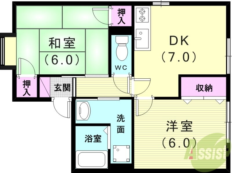 兵庫県神戸市西区玉津町西河原 西新町駅 2DK アパート 賃貸物件詳細