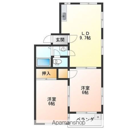 岐阜県各務原市蘇原青雲町１ 六軒駅 2LDK マンション 賃貸物件詳細