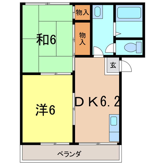 愛知県刈谷市築地町３ 一ツ木駅 2DK アパート 賃貸物件詳細