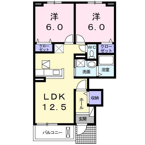 ルーベル宇多津 1階 2LDK 賃貸物件詳細