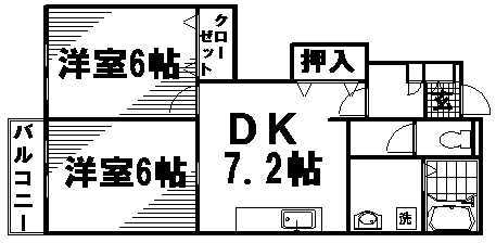 ソレイユ３番館 1階 2DK 賃貸物件詳細