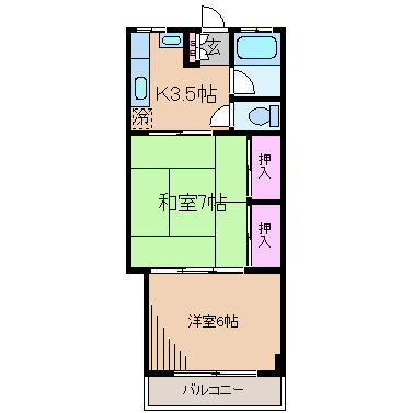 神奈川県川崎市中原区木月３ 元住吉駅 2K マンション 賃貸物件詳細