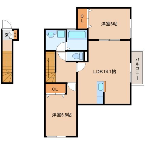 奈良県奈良市法華寺町 新大宮駅 2LDK アパート 賃貸物件詳細