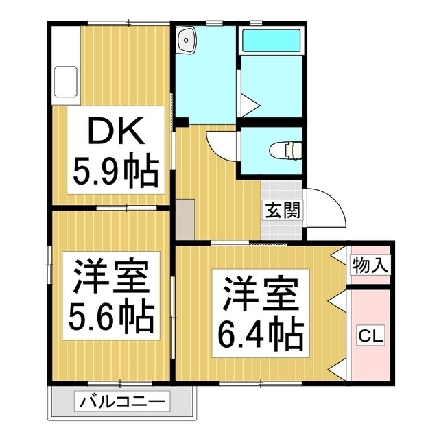長野県飯田市松尾新井 伊那八幡駅 2K アパート 賃貸物件詳細