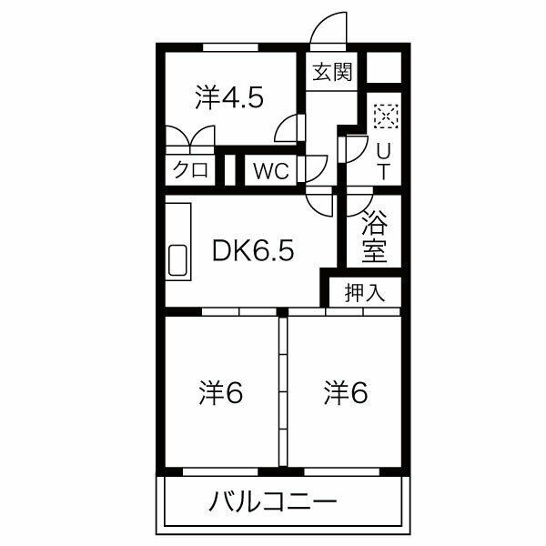 ハニーコート 3階 3DK 賃貸物件詳細