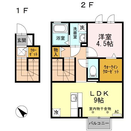 三重県名張市木屋町 名張駅 1LDK アパート 賃貸物件詳細