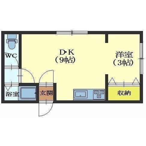 北海道函館市見晴町 1DK アパート 賃貸物件詳細