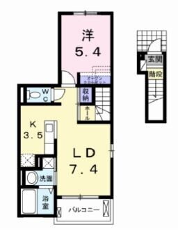 福島県郡山市小原田３ 郡山駅 1LDK アパート 賃貸物件詳細