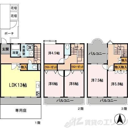 大阪府箕面市箕面３ 箕面駅 5LDK 一戸建て 賃貸物件詳細
