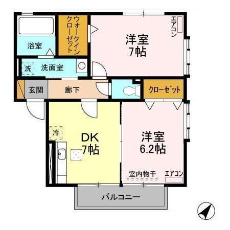 茨城県つくば市高野台３ つくば駅 2DK アパート 賃貸物件詳細