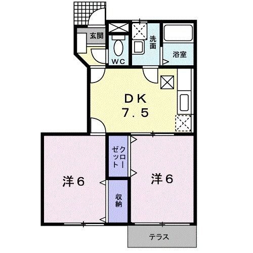 山口県宇部市黒石北４ 岩鼻駅 2DK アパート 賃貸物件詳細