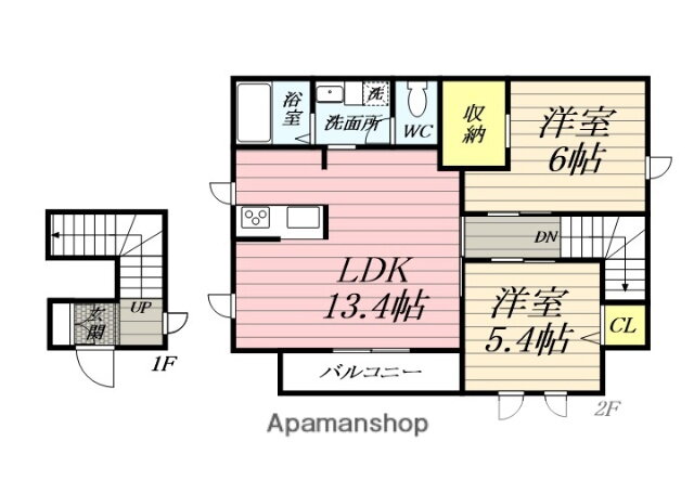 神奈川県足柄上郡開成町延沢 開成駅 2LDK アパート 賃貸物件詳細