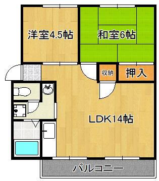 福岡県北九州市小倉南区湯川新町２ 安部山公園駅 2LDK アパート 賃貸物件詳細