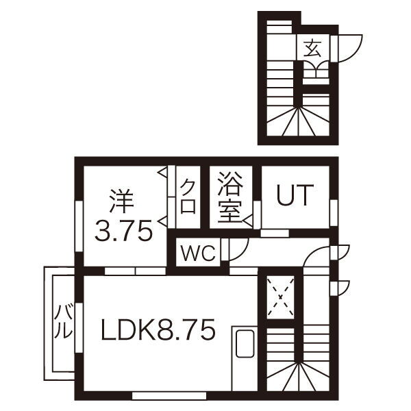 岩手県盛岡市前九年２ 青山駅 1LDK アパート 賃貸物件詳細