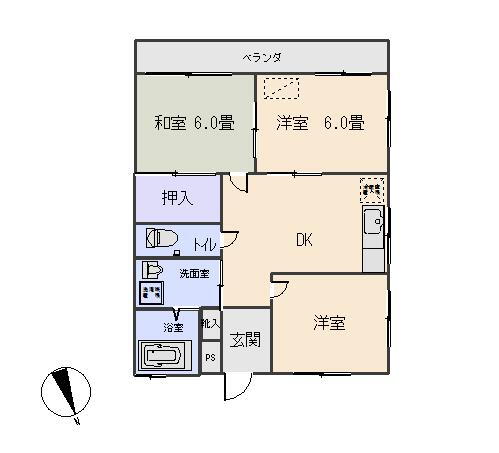 群馬県邑楽郡大泉町大字寄木戸 西小泉駅 3DK アパート 賃貸物件詳細