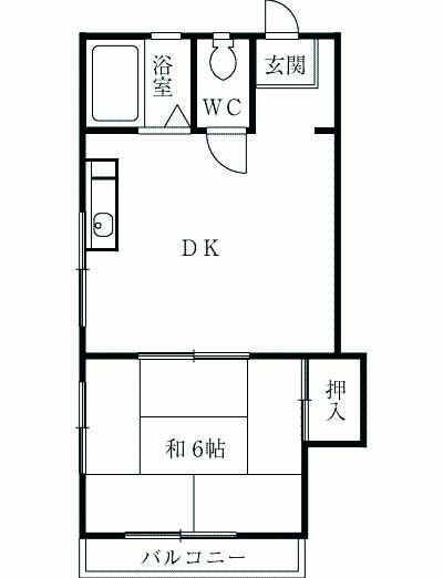 ムサシノハイム 2階 1DK 賃貸物件詳細