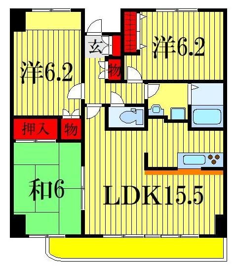 千葉県船橋市北本町２ 塚田駅 3LDK マンション 賃貸物件詳細