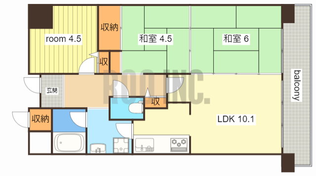 クリーンピア英賀保駅前町 5階 3LDK 賃貸物件詳細