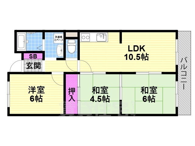 奈良県奈良市帝塚山６ 富雄駅 3LDK マンション 賃貸物件詳細