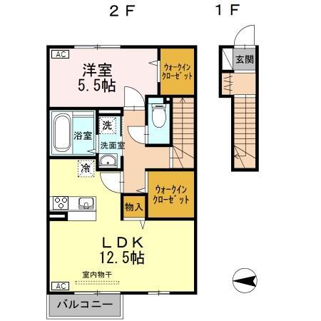 新潟県新潟市東区海老ケ瀬 1LDK アパート 賃貸物件詳細