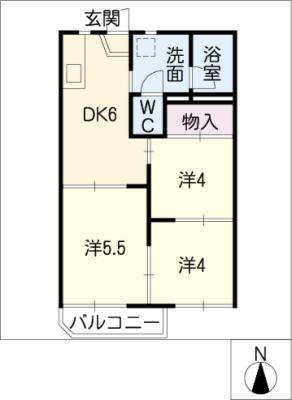 タウン６６　Ｃ棟 2階 3DK 賃貸物件詳細