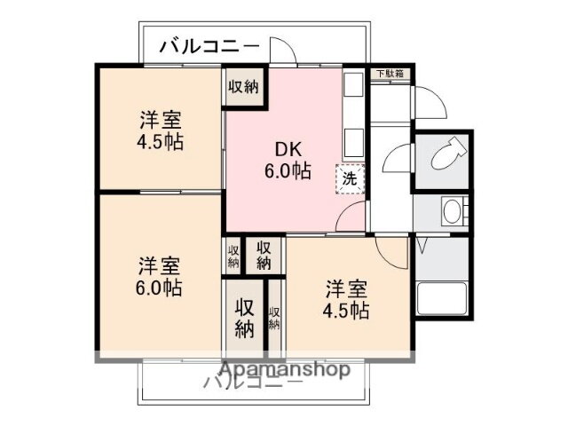 ヴィラナリー元山ＩＩ 1階 3DK 賃貸物件詳細