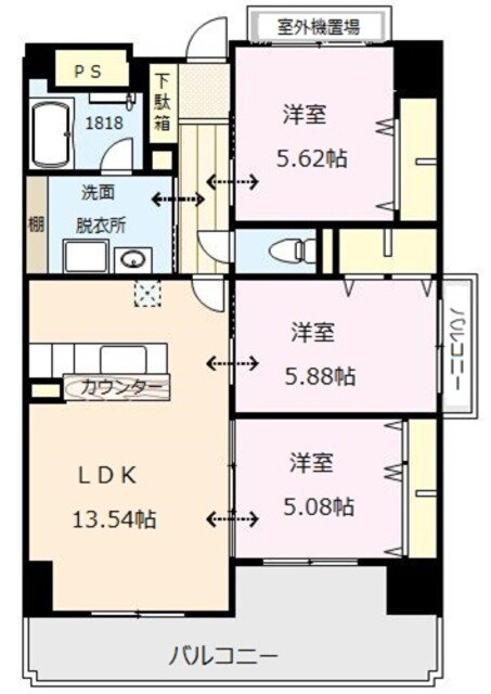 福岡県久留米市津福今町 津福駅 3LDK マンション 賃貸物件詳細