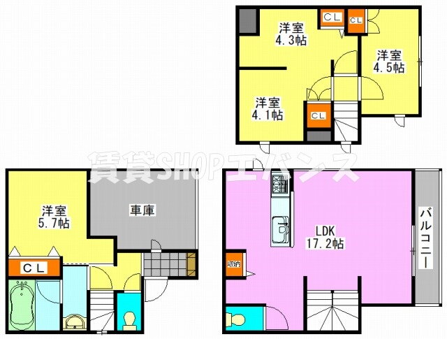 千葉県船橋市宮本６ 東船橋駅 4LDK 一戸建て 賃貸物件詳細