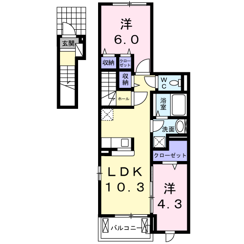大阪府羽曳野市東阪田 喜志駅 2LDK アパート 賃貸物件詳細