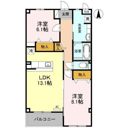 富山県富山市二口町４ 2LDK アパート 賃貸物件詳細