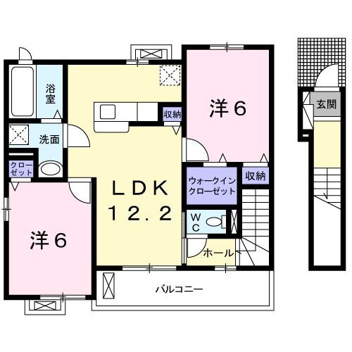 サニー　コートＩＶ 2階 2LDK 賃貸物件詳細