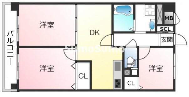 兵庫県神戸市長田区滝谷町１ 長田駅 3DK マンション 賃貸物件詳細