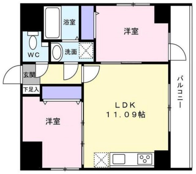 ｌｅ　ｃｉｅｌ　ｍｉｎｏｗａ 9階 2LDK 賃貸物件詳細