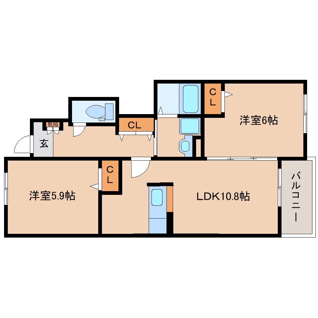 奈良県奈良市四条大路１ 奈良駅 2LDK アパート 賃貸物件詳細