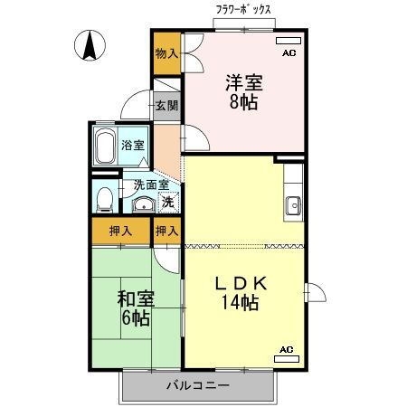 岐阜県岐阜市西改田先道 岐阜駅 2LDK アパート 賃貸物件詳細